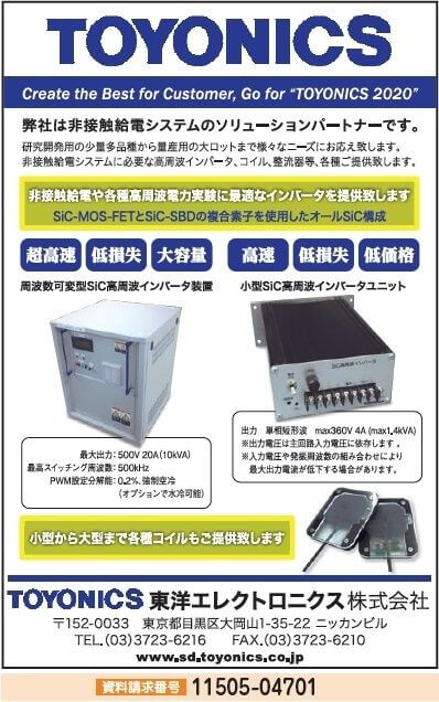 小型SiC高周波インバータユニット 他