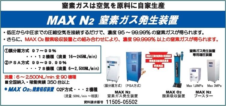 MAX N2 窒素ガス発生装置