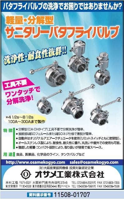 サニタリーバタフライバルブ