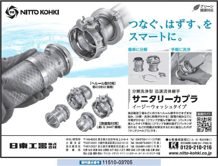 分解洗浄型 迅速流体継手 サニタリーカプラ