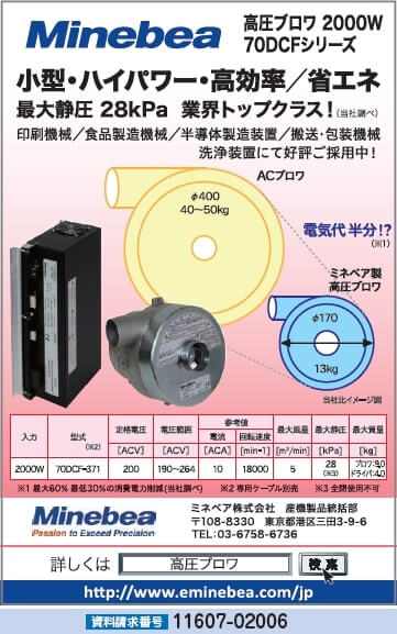 高圧ブロワ 2000W70DCFシリーズ