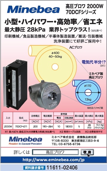 高圧ブロワ 2000W70DCFシリーズ