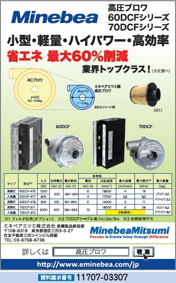 高圧ブロワ60DCFシリーズ／70DCFシリーズ