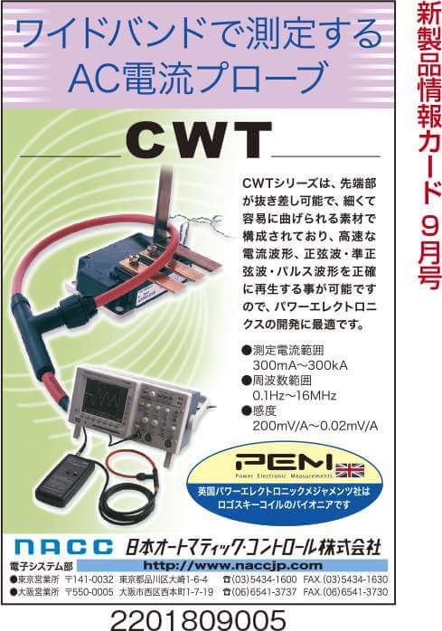 AC電流プローブ　CWT