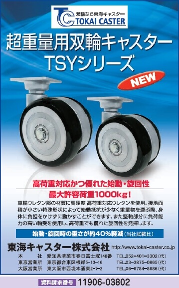 超重量用双輪キャスター TSYシリーズ