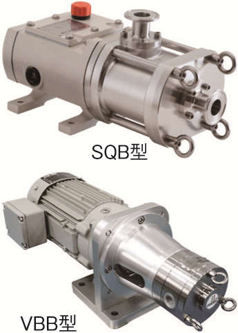 《スタッドボルト仕様》2軸スクリューポンプSQB型/小型ベーンポンプVBB型