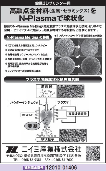 3Dプリンター用金属パウダー