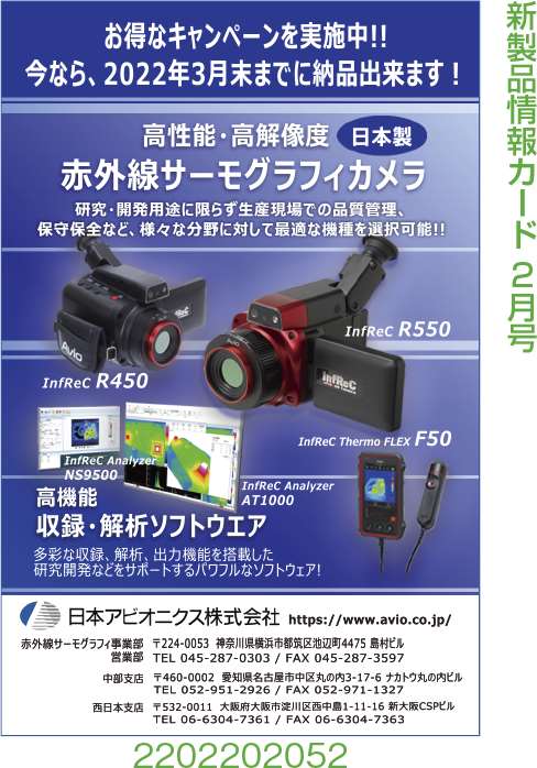 赤外線サーモグラフィカメラ／日本アビオニクス株式会社｜画像処理 ...