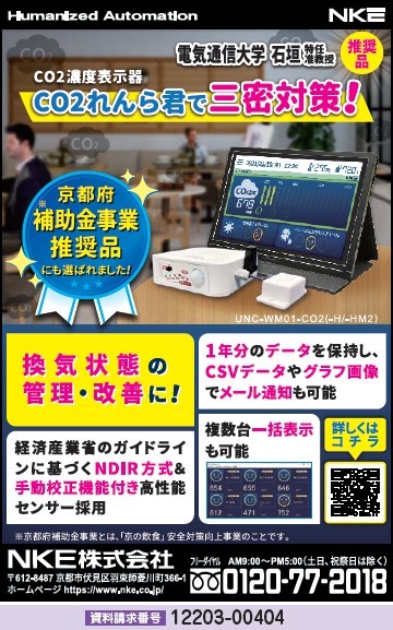 CO2れんら君で三密対策
