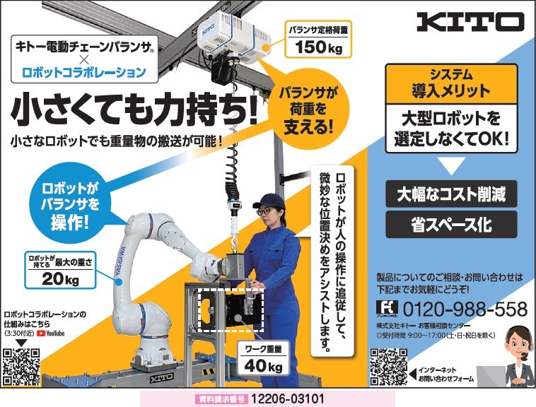 電動チェーンバランサ×ロボットコラボレーション