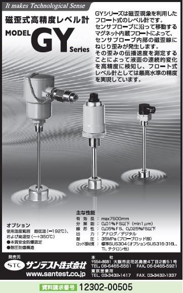 磁歪式高精度レベル計 GYシリーズ