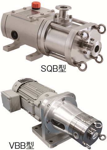 《スタッドボルト仕様》2軸スクリューポンプSQB型/小型ベーンポンプVBB型