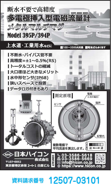 多電極挿入型電磁流量計