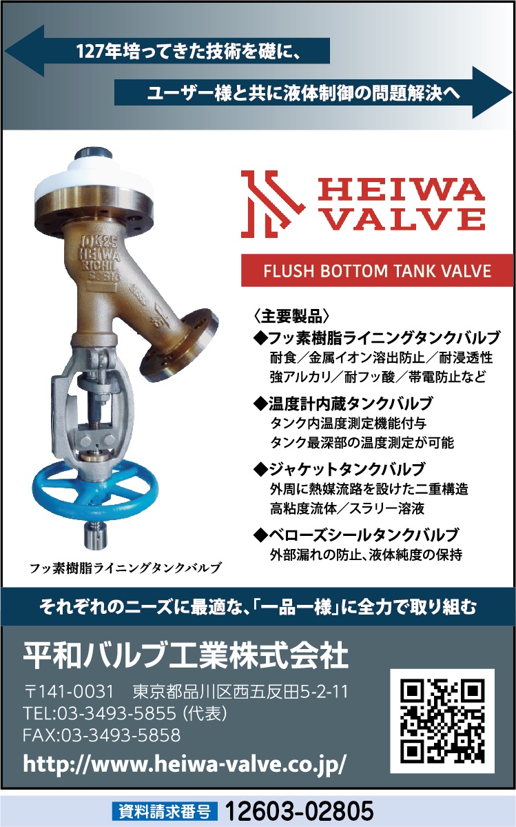 フッ素樹脂ライニングタンクバルブ　ほか