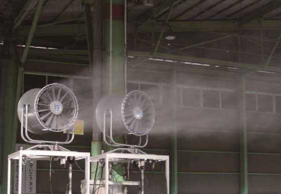 大規模ミスト冷房システム