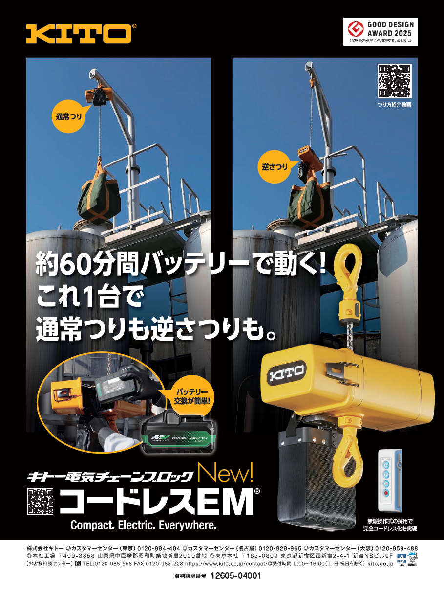 キトー電気チェーンブロック コードレスEM